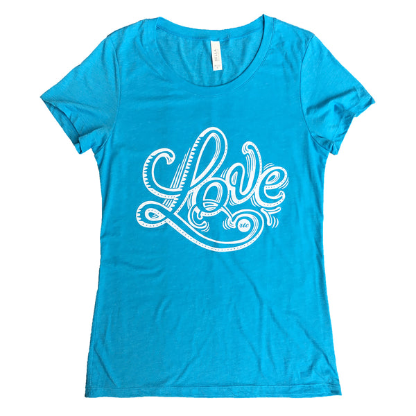 Love T-Shirt (Blue - Women's Cut)